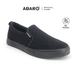 Black School Shoes ABARO 7295A Canvas Secondary Unisex